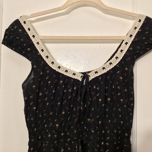 Christy Dawn The Kelly Dress in Black Aster Garden - Picture 4 of 7